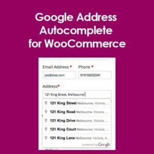Google Address Autocomplete for WooCommerce
