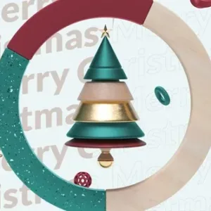 Abstract 3D Christmas Logo