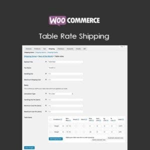 WooCommerce Table Rate Shipping