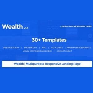 Wealth – Multi-Purpose Landing Page WordPress Theme