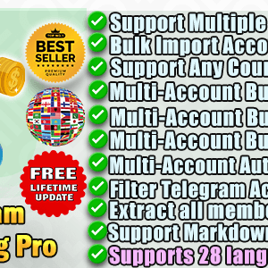 Telegram Marketing Tools-Scraper/Extract/Add/Search/Invite Member